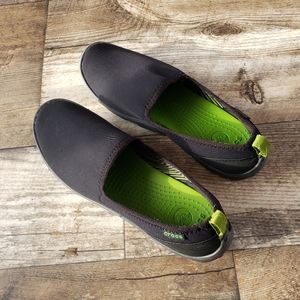 Crocs soft elastic flats shoes navy blue